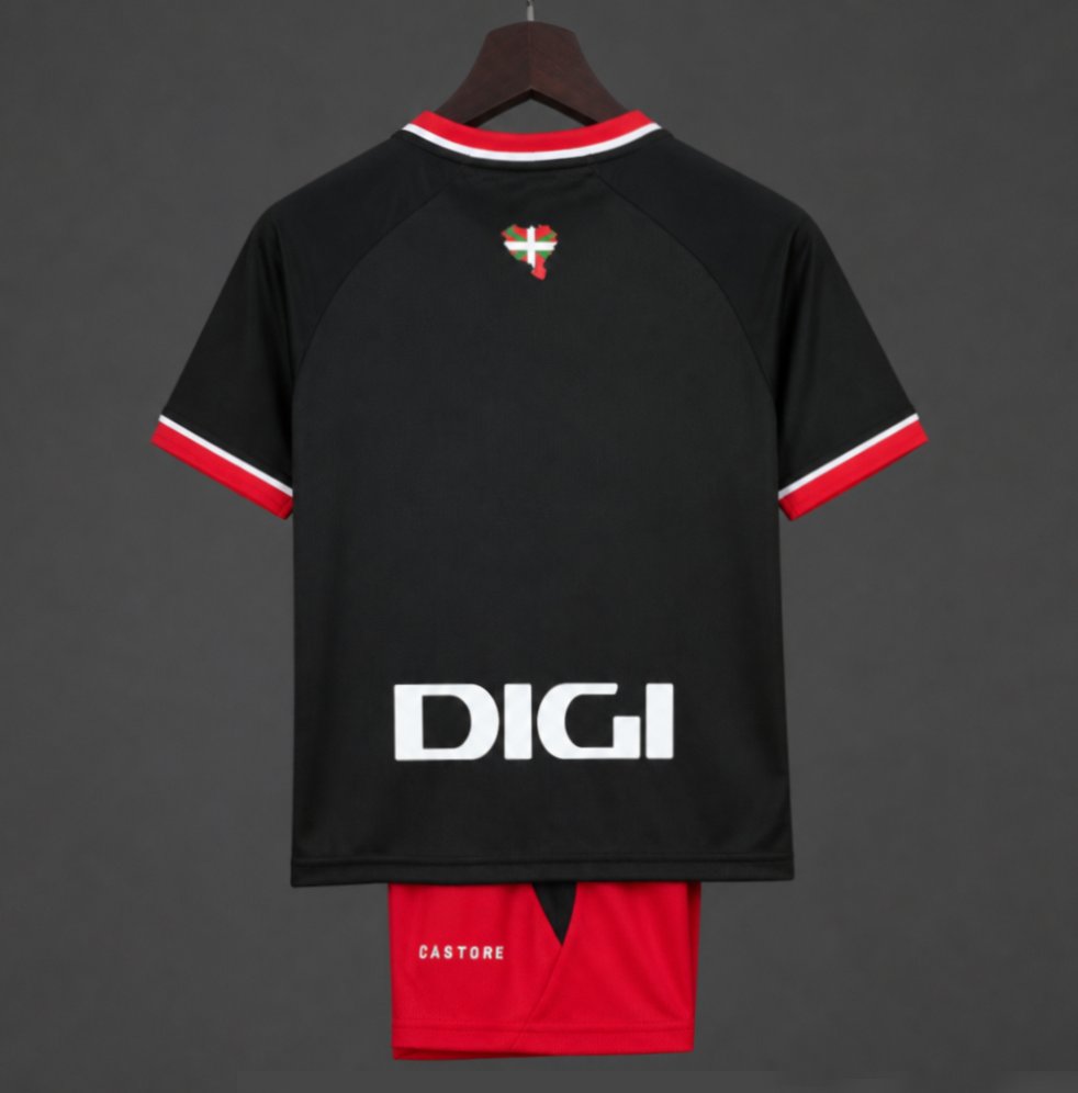 26/27 Kids Athletic Bilbao Away Black Shirt