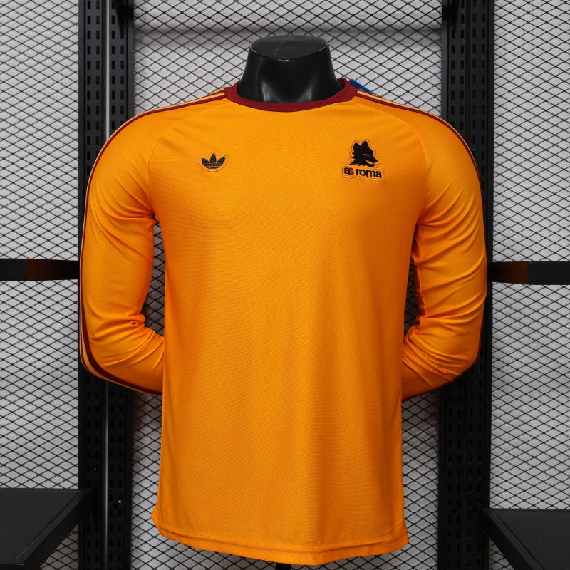 Player Version 2026 AS Roma x Adidas Originals Orange Special Edition Long Sleeve Shirt