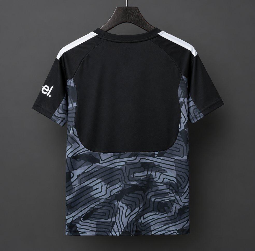 26/27 Arsenal Black with Dark Grey Geometric Contour Pattern Goalkeeper Shirt Set
