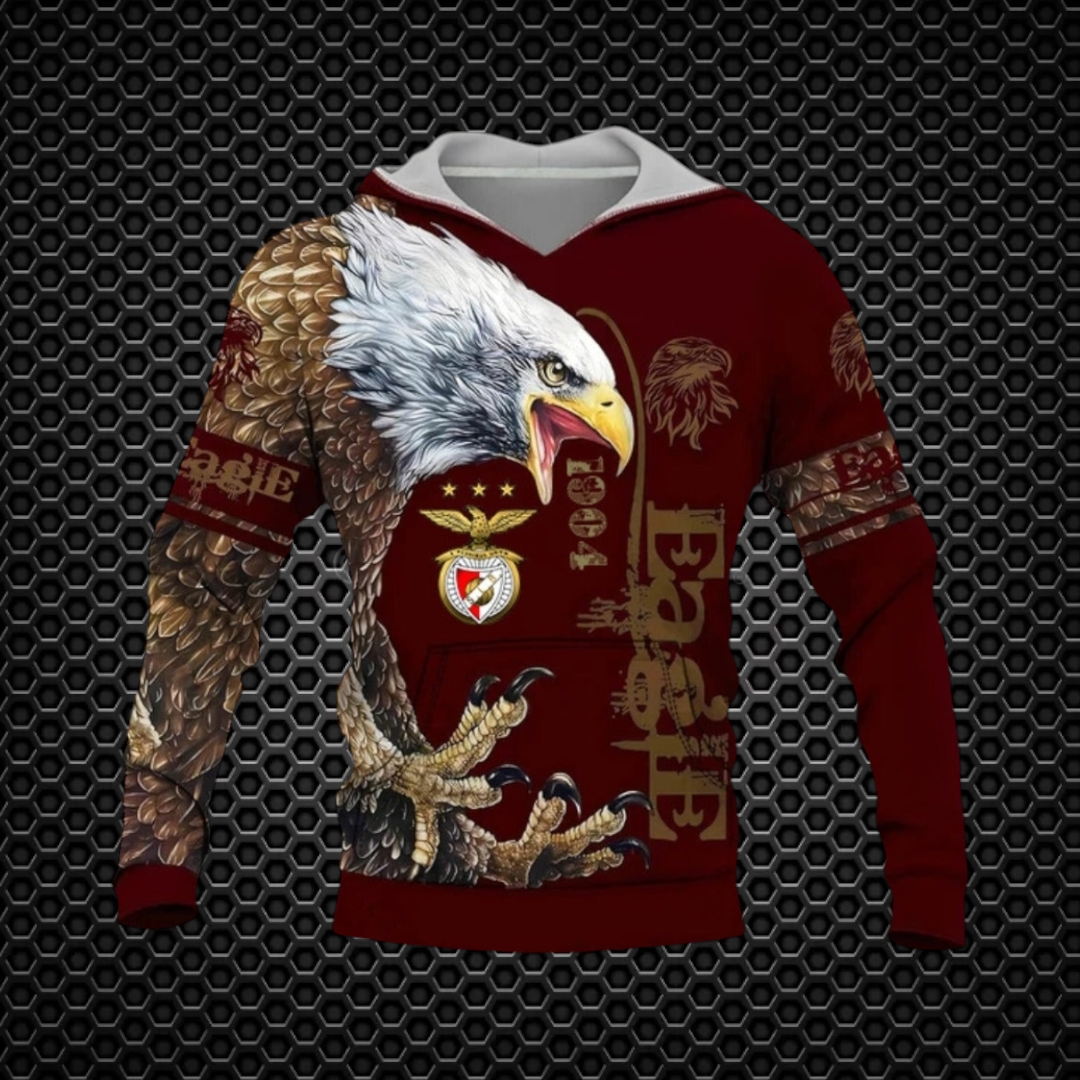 Benfica - Sweat-shirt com capuz Eagle - Vermelha