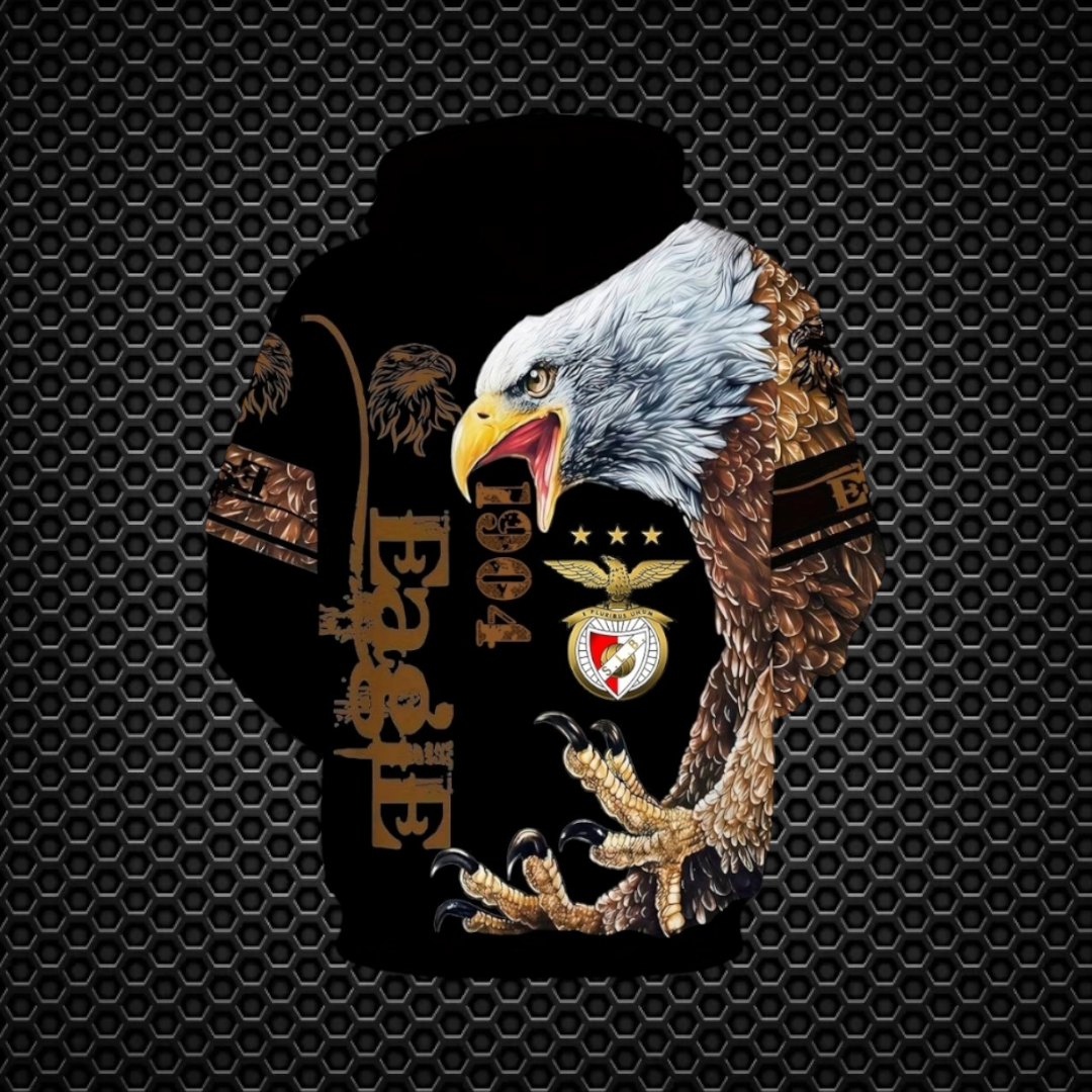 Benfica - Sweat-shirt com capuz Eagle - Preta