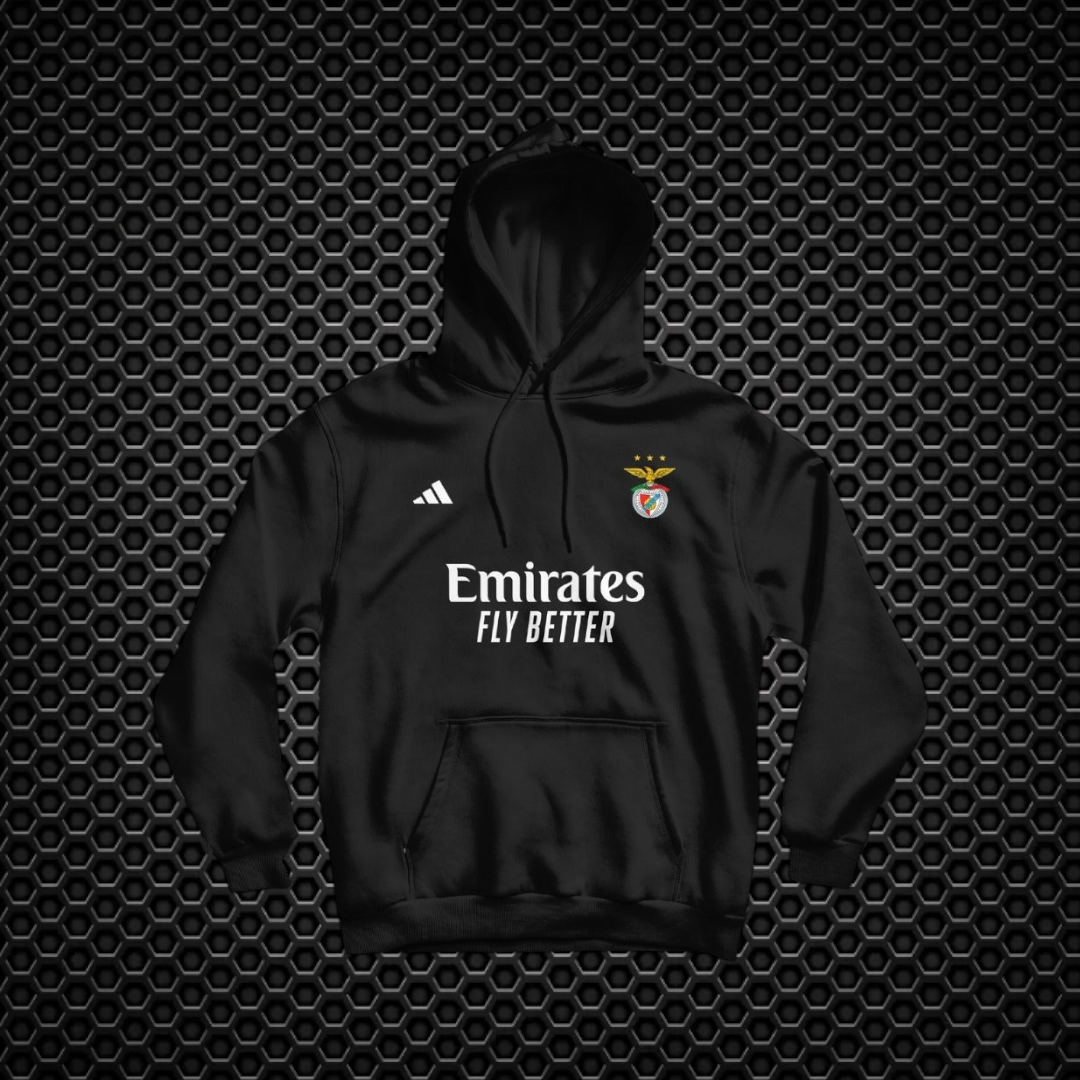 Benfica - Sweat-shirt com capuz - Preta