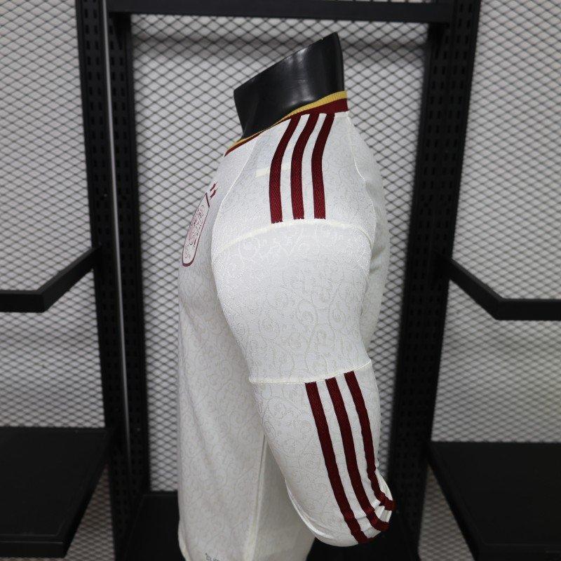 Player Version 2 Star 2026 Spain Away White Long Sleeve Shirt With Champion Patch