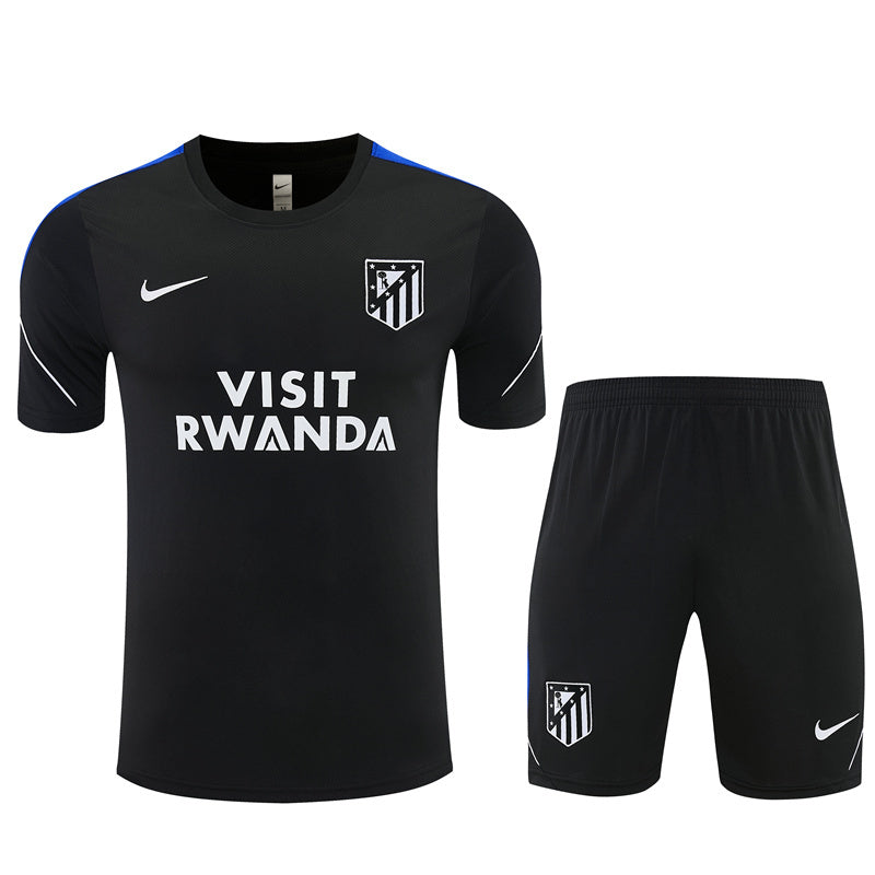 2026 Atletico Madrid Black Short Sleeve+Soccer Shorts