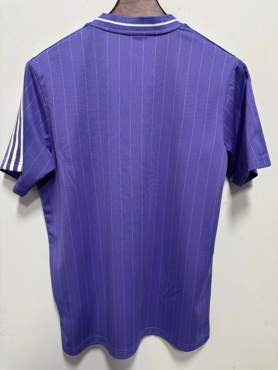 2026 Real Madrid Adidas Terrace Icons Purple Pinstripe Shirt
