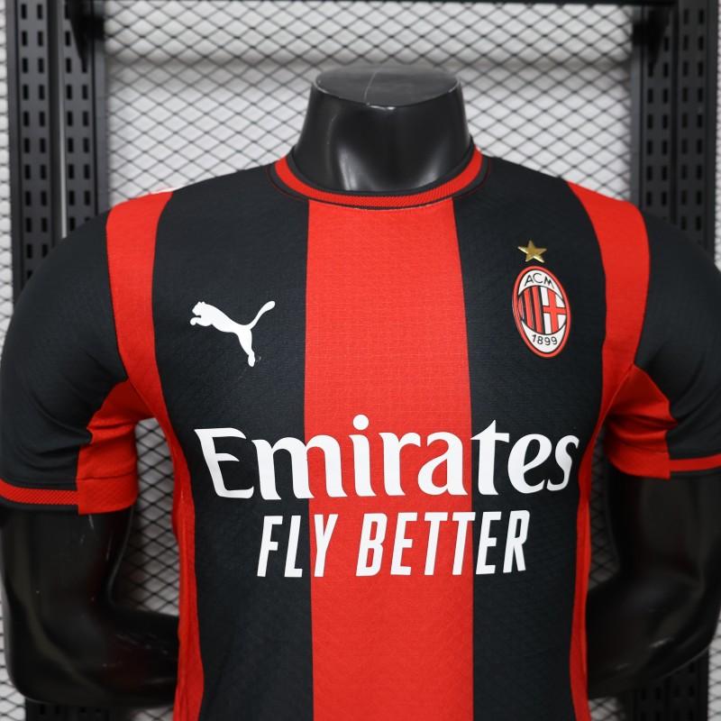 Player Version 26/27 AC Milan Red & Black Vertical Stripe Home Shirt