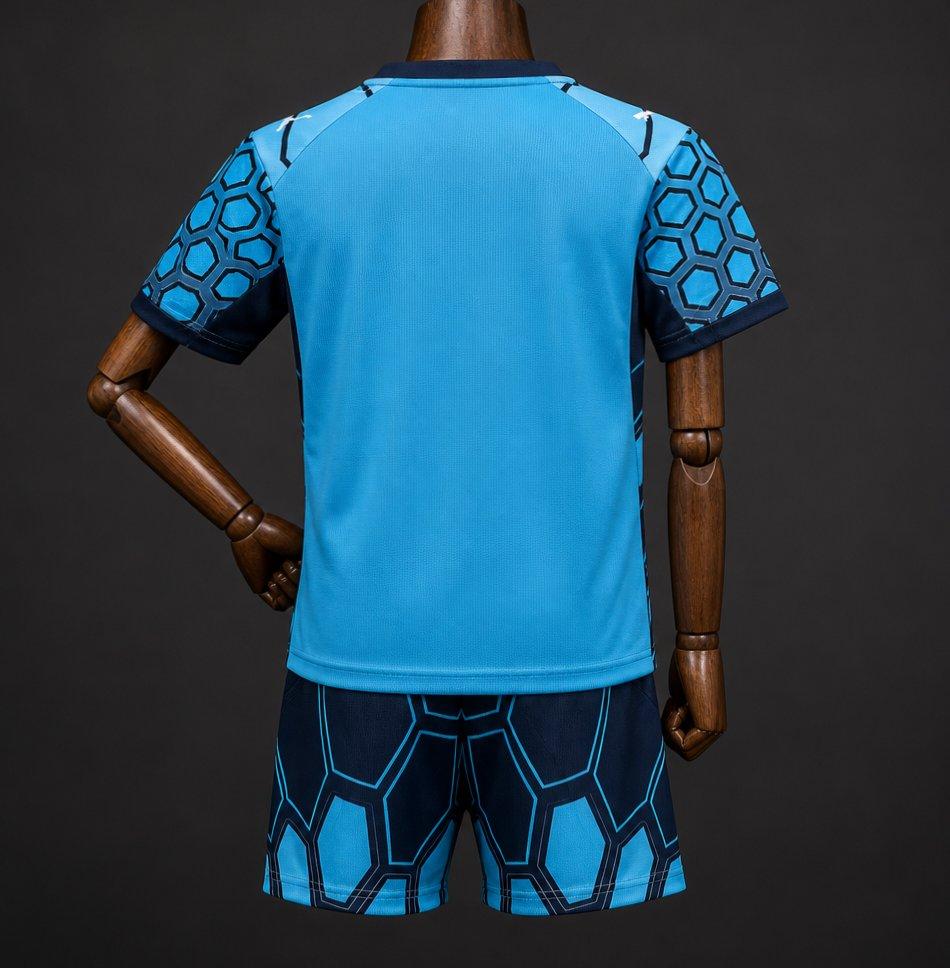 26/27 Kids Olympique Marseille Goalkeeper Bright Aqua/Club Navy Shirt