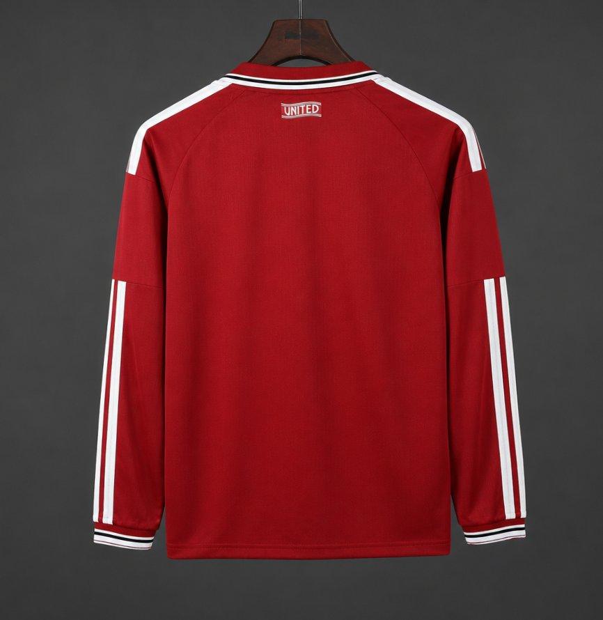 26/27 Manchester United Red with White Stripes Long Sleeve Home Shirt