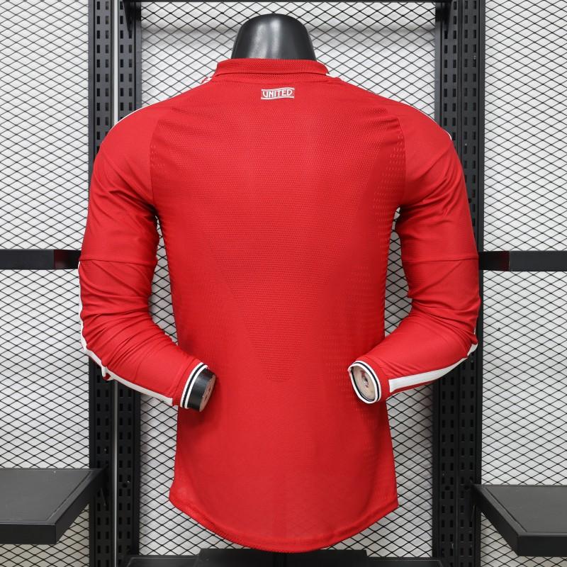 Player Version 26/27 Manchester United Red Polo Collar  Long Sleeve Shirt