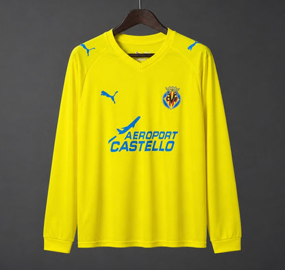 Retro 08/09 Villarreal CF Home Long Sleeve Shirt