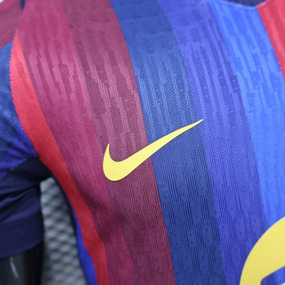 Player Version 26/27 FC Barcelona Deep Blue & Red Stripe  Home Shirt