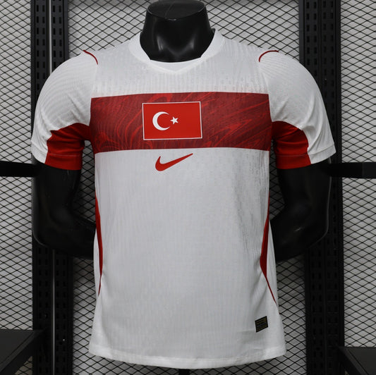 Player Version 26/27 Turkey  Away  White & Red Flag Panel Shirt