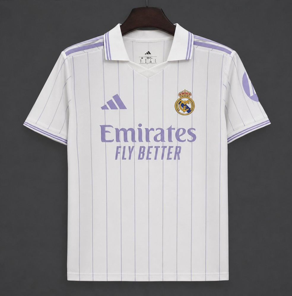 26/27 Real Madrid Vintage Style White POLO Shirt
