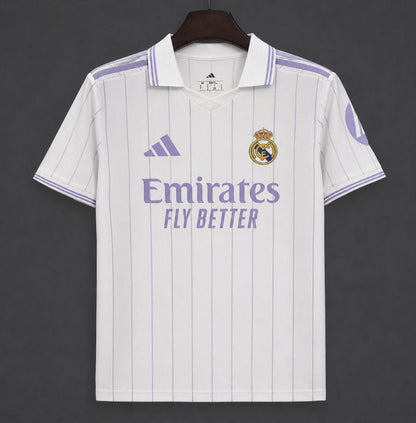 26/27 Real Madrid Vintage Style White POLO Shirt