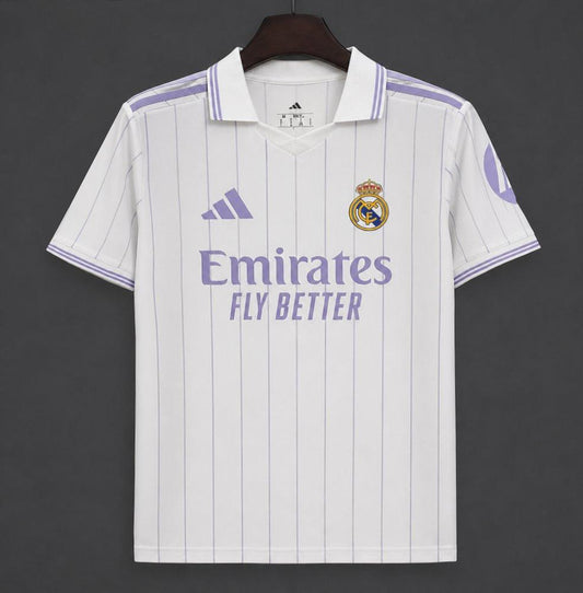 26/27 Real Madrid Vintage Style White POLO Shirt