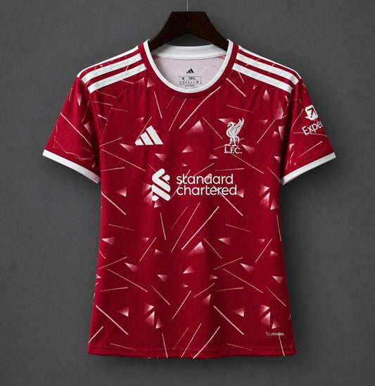 26/27 Womens Liverpool Red with Triangle Pattern Home Shirt