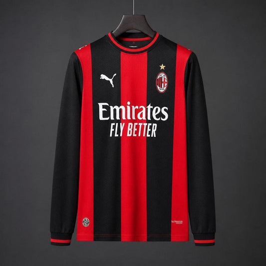 26/27 AC Milan Home Long Sleeve  Shirt