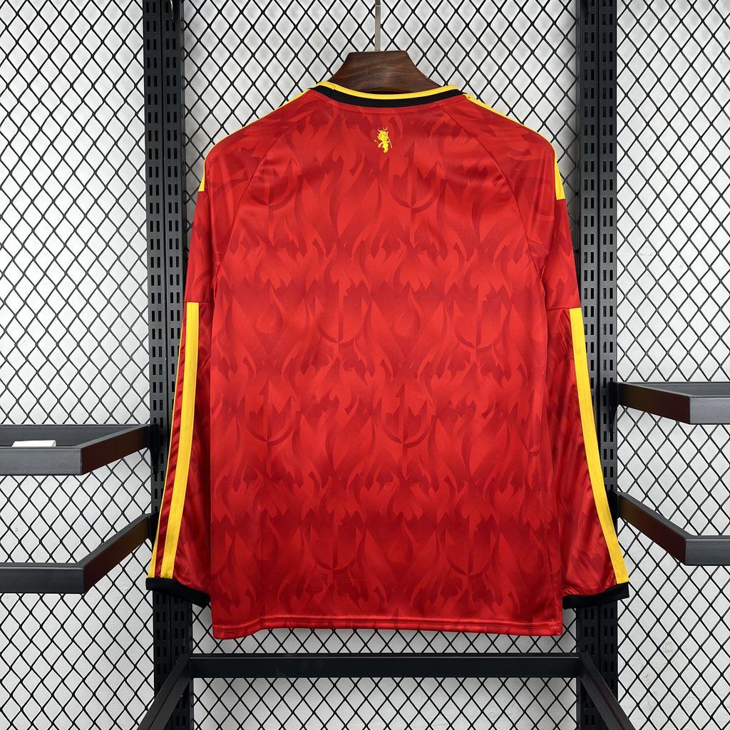 2026 Mens Belgium World Cup Home Long Sleeve Shirt