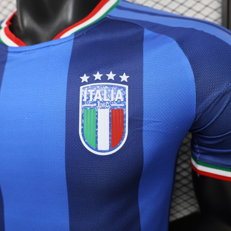 2026 Player Version Italy Blue with Tonal Vertical Stripes Shirt