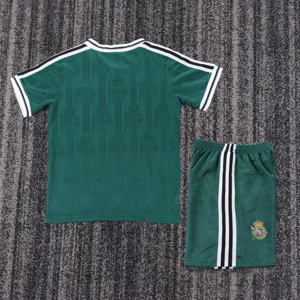 Retro Kids 99/00 Deportivo de La Coruna Away Green Shirt