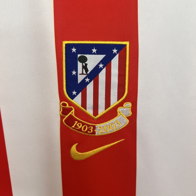 03/04 Retro Atletico Madrid Centenary Home Stadium Shirt