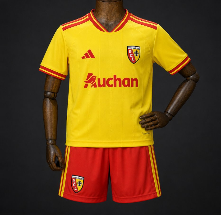 2026/27 RC Lens Yellow with Red Stripe Home Shirt