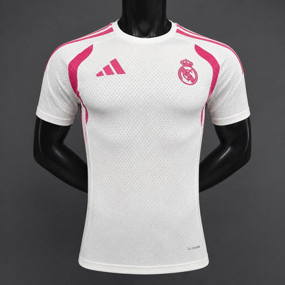26/27 Real Madrid White with Pink Training Shirt