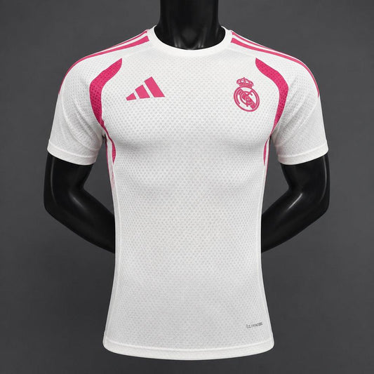 26/27 Real Madrid White with Pink Training Shirt