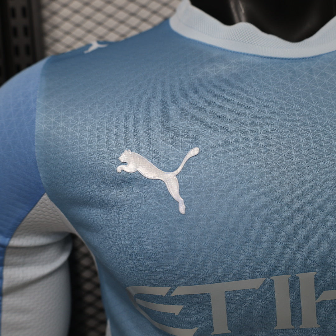 Player Version 26/27 Manchester City Sky Blue with White  Long Sleeve Shirt