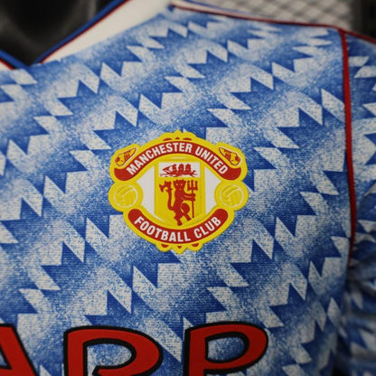 Player Version 26/27  Manchester United Away Blue Vintage Remake   Shirt