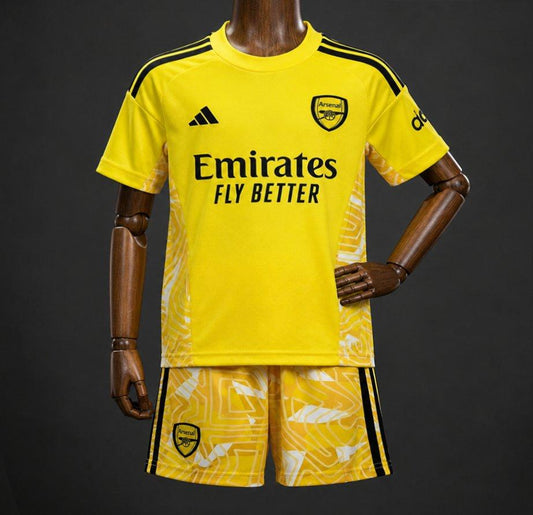 26/27 Kids Arsenal Goalkeeper Yellow/White Shirt