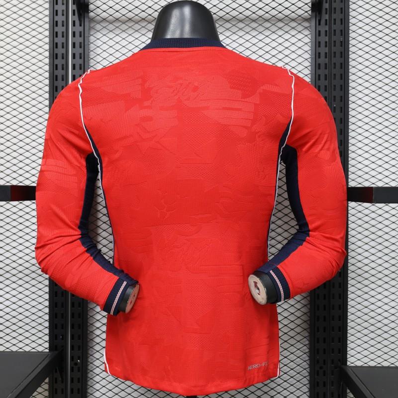 Player Version 26/27 England Away Red Long Sleeve Shirt