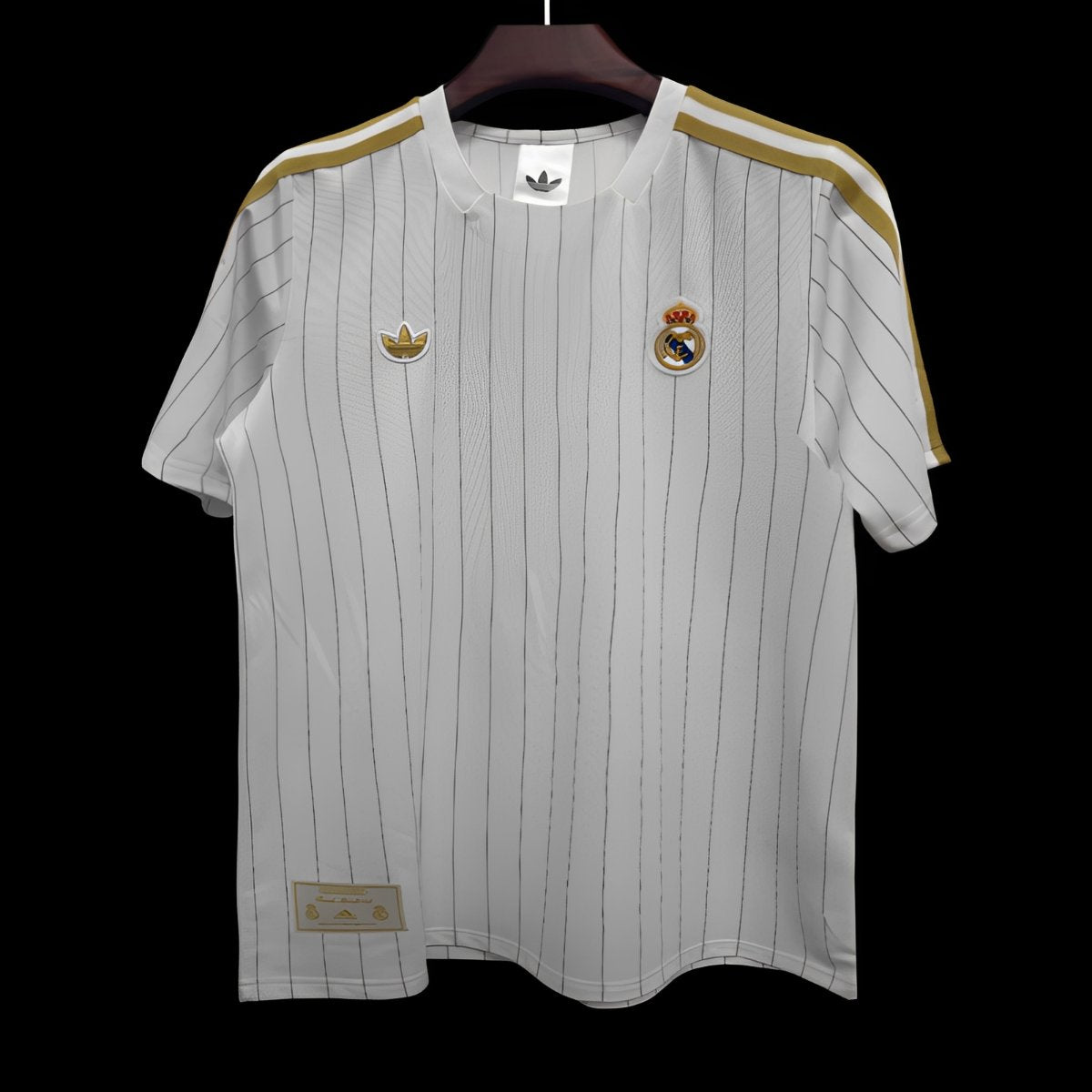 2026 Real Madrid Adidas Terrace Icons White Gold Shirt