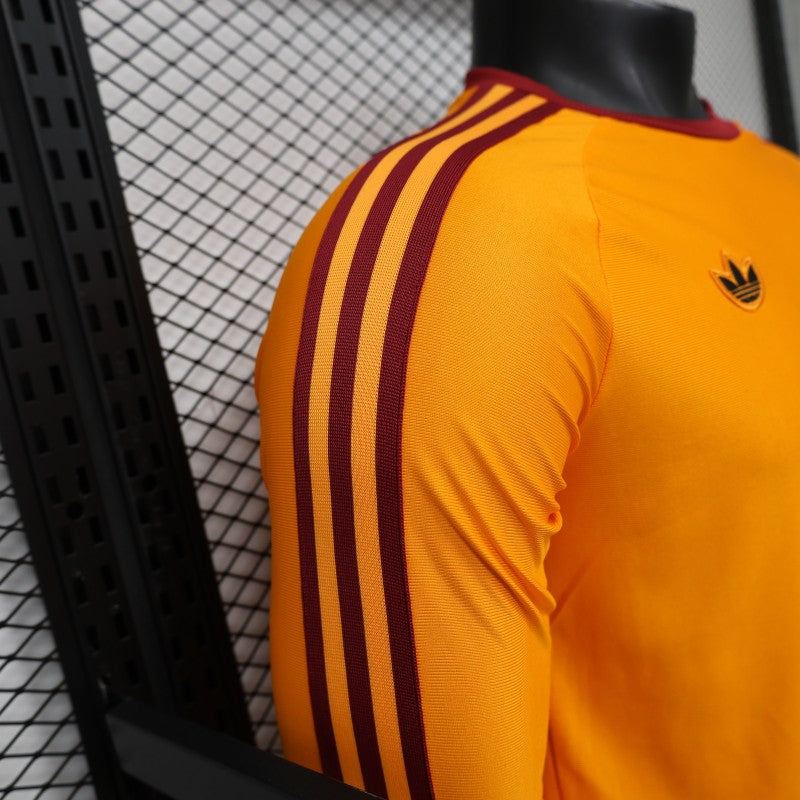 Player Version 2026 AS Roma x Adidas Originals Orange Special Edition Long Sleeve Shirt