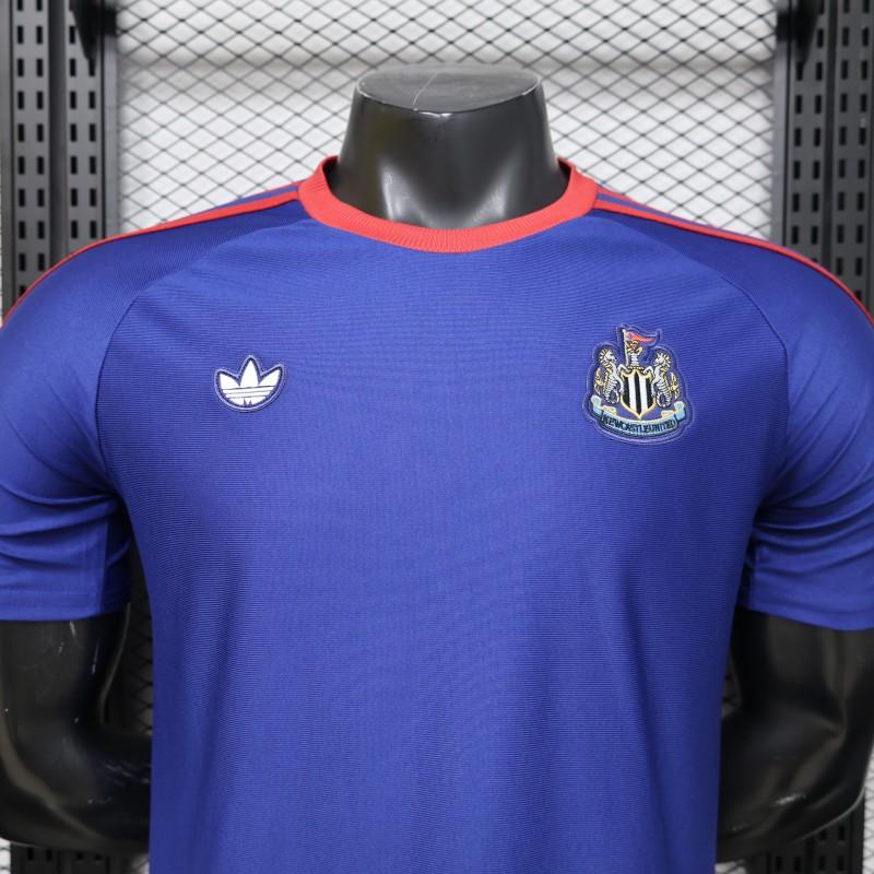 Player Version 26/27 Newcastle United Blue 1990 Vintage Remake  Short Sleeve Away Shirt
