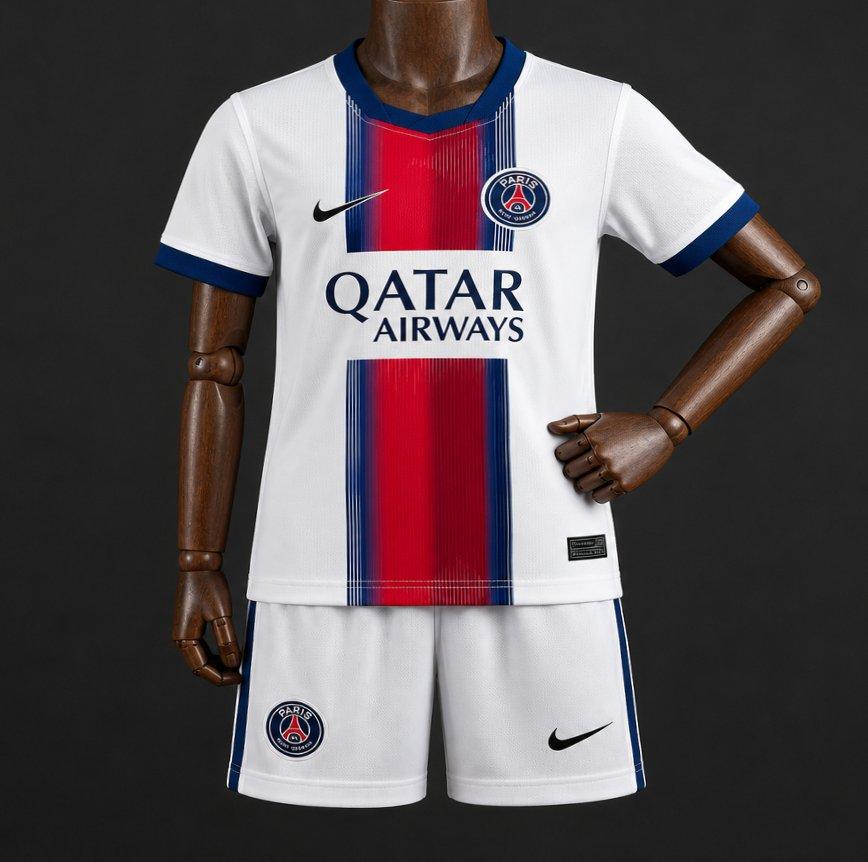 26/27 Kids  Paris Saint-Germain White  Away Shirt Kits
