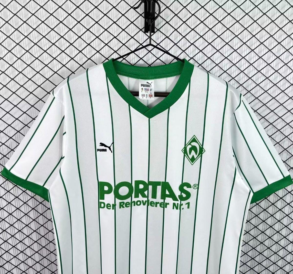 26/27 Werder Bremen White & Green Pinstripe  Vintage 2012/13  Remake Shirt