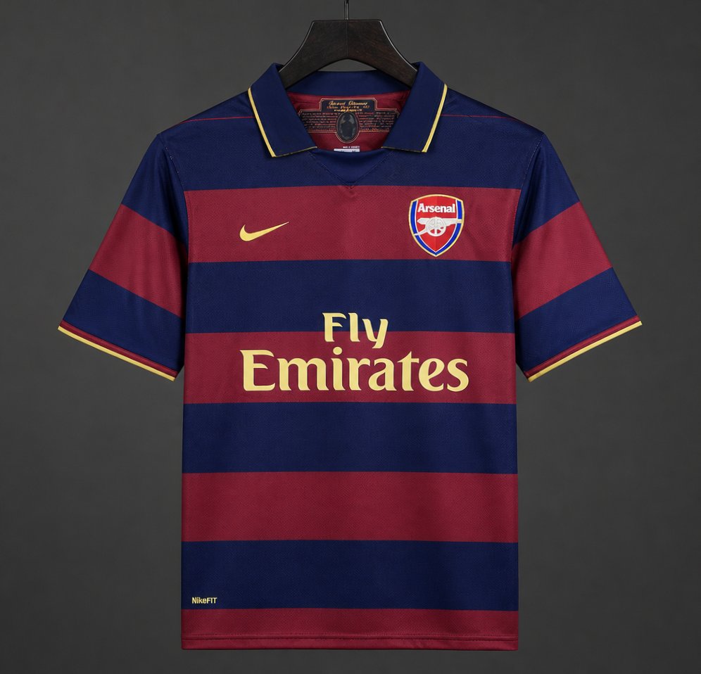 Retro 07/08 Arsenal Third Dark Blue/Maroon Shirt