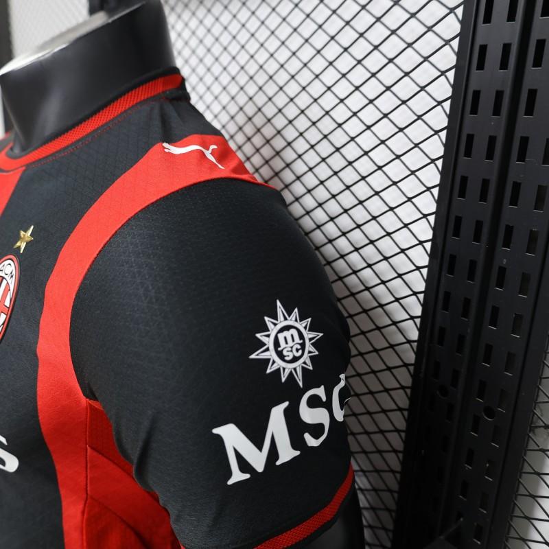 Player Version 26/27 AC Milan Red & Black Vertical Stripe Home Shirt