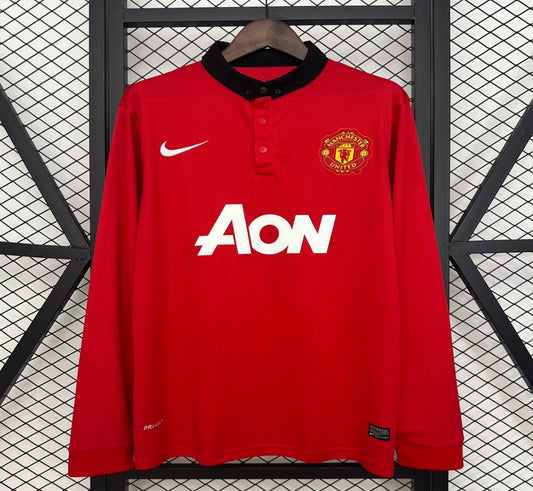 13/14 Retro Long Sleeve Manchester United Home Shirt