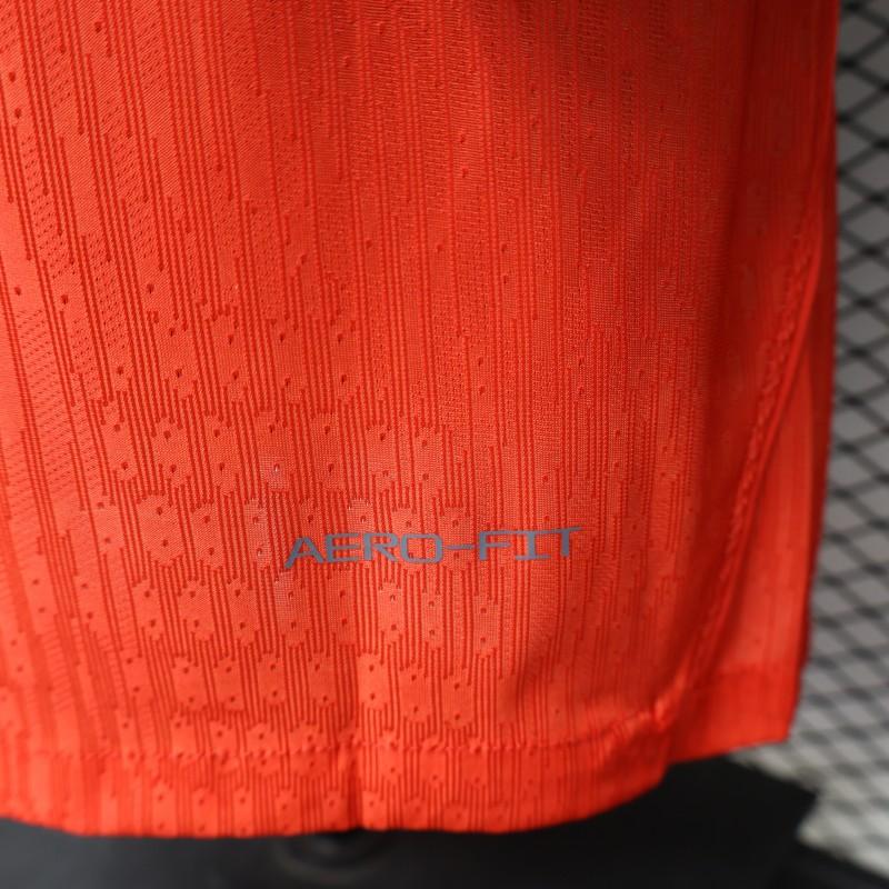 Player Version 2026 Norway Red & Blue with Flag Cross Pattern Home Shirt