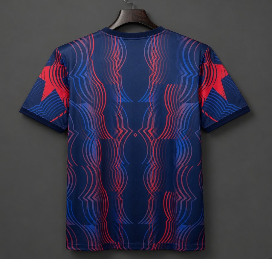 26/27 Barcelona Pre-Match Dark Blue/Red/Gold Shirt
