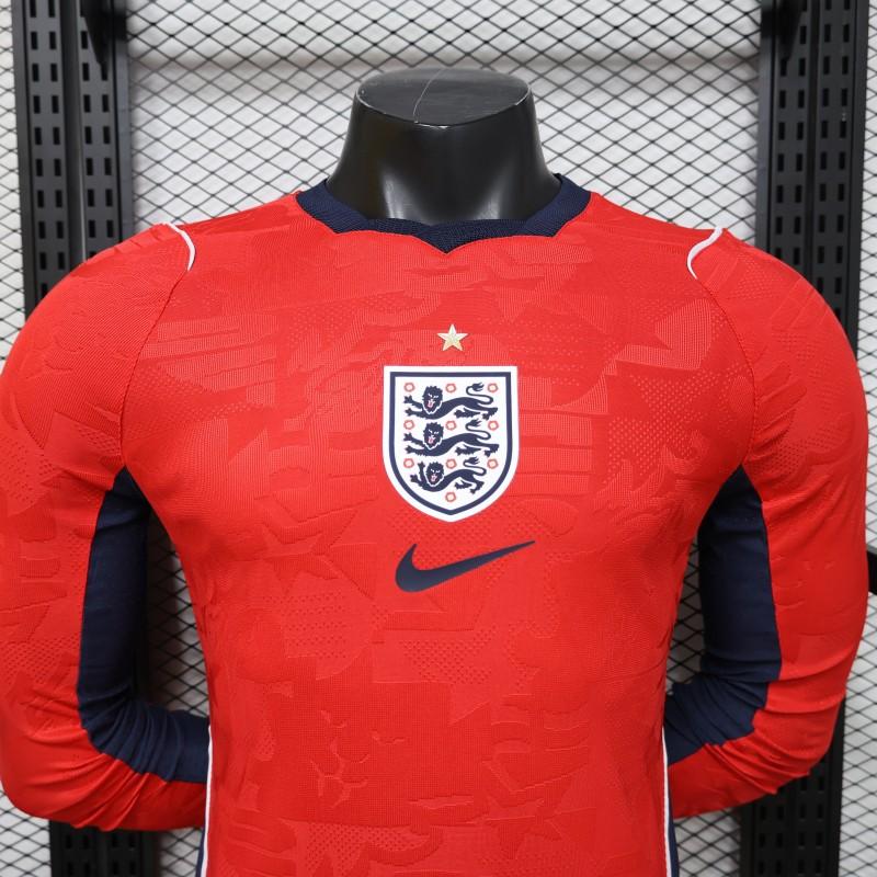 Player Version 26/27 England Away Red Long Sleeve Shirt