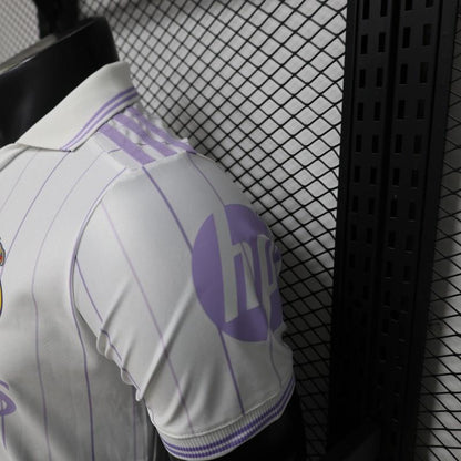 Player Version 26/27 Real Madrid Home White with Purple Pinstripe Shirt