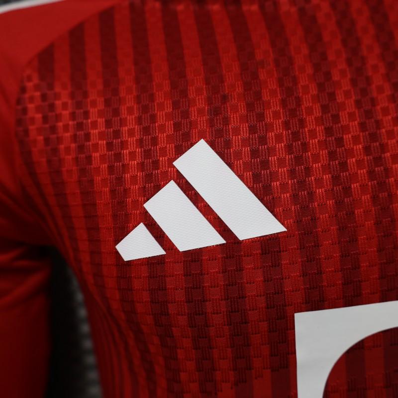 Player Version 26/27 FC Bayern Munich Red-on-Red Diagonal Stripe  Long Sleeve Shirt