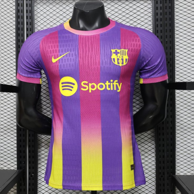 Player Version 26/27 FC Barcelona Third Purple Pink Yellow Stripe  Shirt