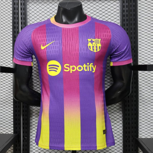 Player Version 26/27 FC Barcelona Third Purple Pink Yellow Stripe  Shirt