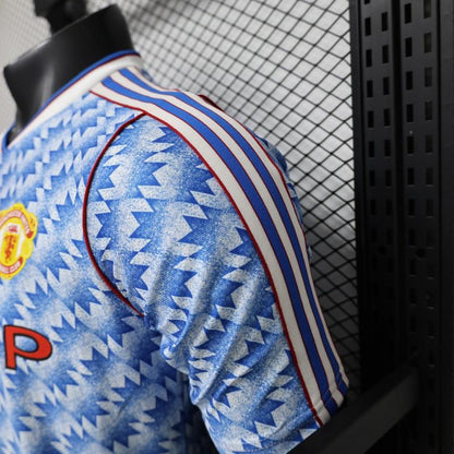 Player Version 26/27  Manchester United Away Blue Vintage Remake   Shirt