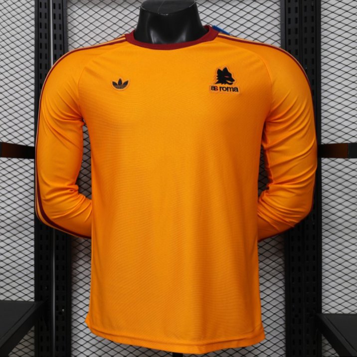 Player Version 2026 AS Roma x Adidas Originals Orange Special Edition Long Sleeve Shirt