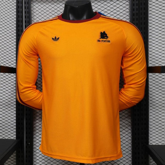 Player Version 2026 AS Roma x Adidas Originals Orange Special Edition Long Sleeve Shirt